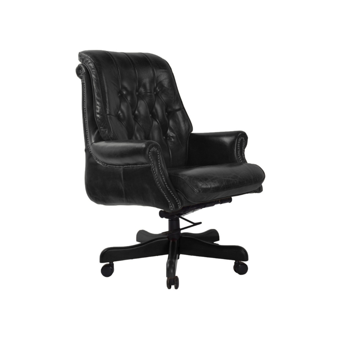 Banker's Height Adjustable Office Chair - Belon Black image 0